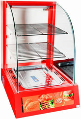 Commercial Electric Curved Food Warmer  Display Showcase with Trays